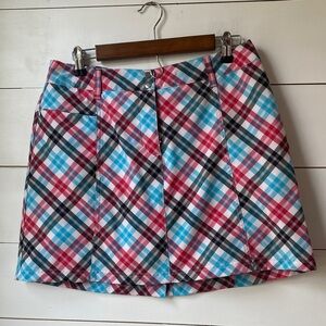 Slazenger Multicolor Plaid Golf Skort